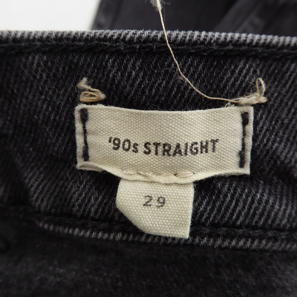 Madewell 90s Straight Jeans Charcoal Black Wash Size 29 High Rise Denim - Picture 8 of 10